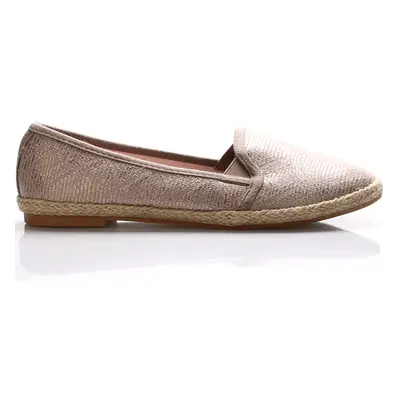 Hnědé lesklé espadrilky Monshoe