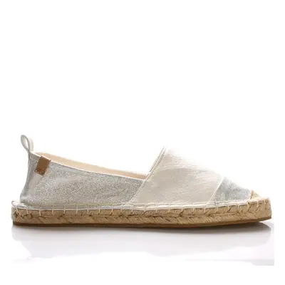 Stříbrno bílé espadrilky Monshoe