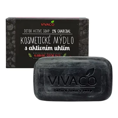 Vivaco Bio organická kosmetika Přírodní mýdlo s aktivním uhlím CHARCOAL 2% 100 g