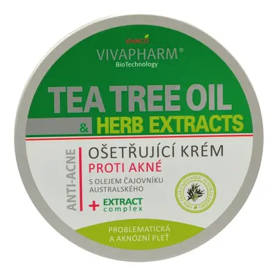 Vivaco Herb extrakt Ošetřující krém s Tea Tree Oil VIVAPHARM 200 ml