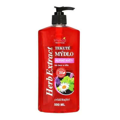 Vivaco Herb extrakt Tekuté mýdlo Alpské květy HERB EXTRACT 500 ml