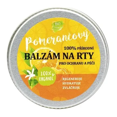 Vivaco 100% Přírodní balzám na rty s bio pomerančovým olejem 25 g