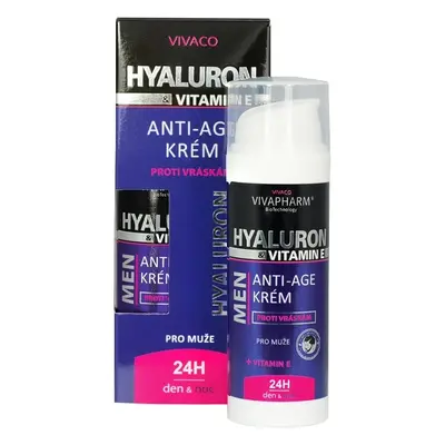 Vivaco Anti-age hydratační krém Hyaluron a Vitamin E VIVAPHARM 50 ml