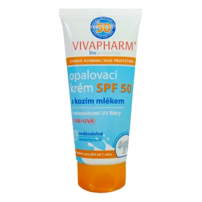 Vivaco Opalovací krém SPF 50 s kozím mlékem VIVAPHARM 100 ml