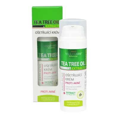 Vivaco Pleťový ošetřující krém s Tea Tree Oil VIVAPHARM 50 ml