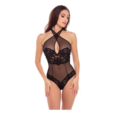 Body René Rofé MIDNIGHT HALTER TEDDY černé S-M