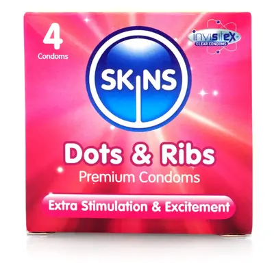 Kondom Skins Dots & Ribs 4 ks