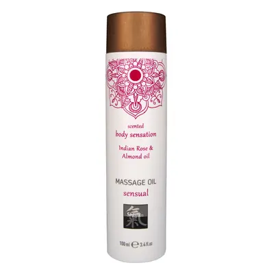 Olej masážní HOT Shiatsu sensual Indian Rose & Almond oil 100 ml