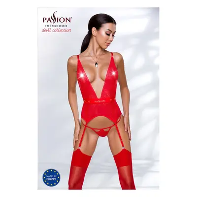 Korzet PASSION MIRAJANE CORSET red 2XL-3XL