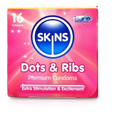 Kondom Skins Dots & Ribs 16 ks