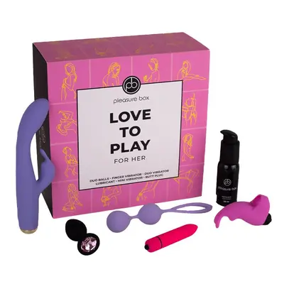 Dárková sada pro ženy Dream Toys Pleasure Box LOVE TO PLAY růžová