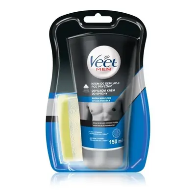 Veet Men Silk & Fresh depilační krém do sprchy pro citlivou pokožku 150 ml