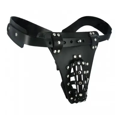 Pás cudnosti STRICT Safety Net Male Chastity Belt with Anal Plug Harness