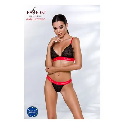 Souprava PASSION GLAMISS SET black-red 2XL-3XL