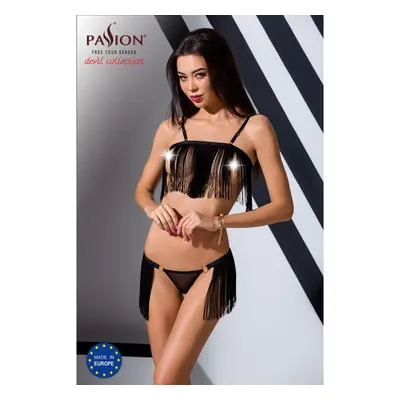 Souprava PASSION KASSANDRA SET WITH OPEN BRA black L-XL