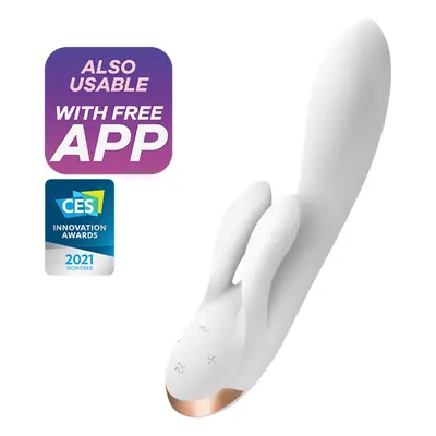 Vibrátor SATISFYER DOUBLE FLEX bílý