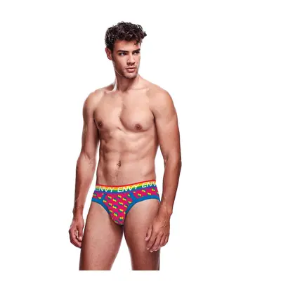 Slipy ENVY RAINBOW HEARTS BRIEF barevné M-L