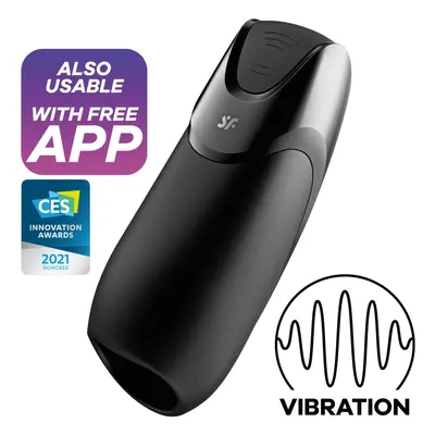 Masturbátor SATISFYER MEN+ Connect App vibrační černý