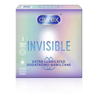 Kondom Durex Invisible Extra Lubricated 3 ks