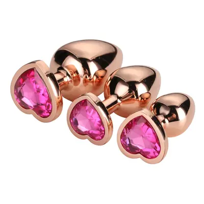 Sada Dream Toys GLEAMING LOVE ROSE GOLD PLUG SET