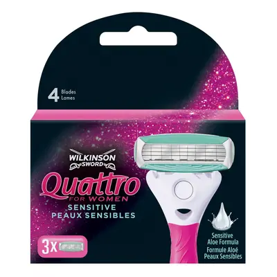 Náhradní hlavice WILKINSON Sword Quattro pro ženy 3 ks