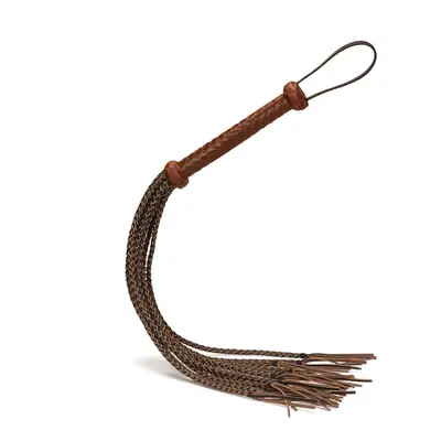 Bič jezdecký Liebe Seele Equestrian Leather Cat O' Nine Tails Flogger hnědý