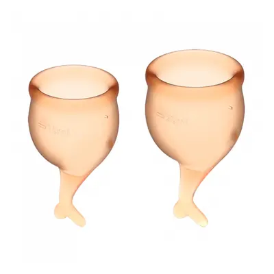 Menstruační kalíšky SATISFYER FEEL SECURE MENSTRUAL CUP oranžové