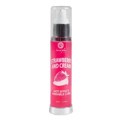 Lubrikační gel SECRET PLAY HOT EFFECT strawberry with cream 50 ml