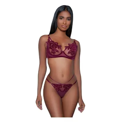 Souprava BE WICKED Evangeline Bra Set bordeaux L-XL