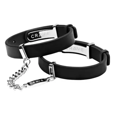 Pouta na ruce CRAVE - ID CUFFS BLACK-SILVER