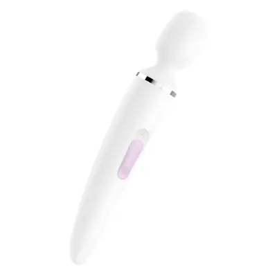 Masážní hlavice a vibrátor 2v1 SATISFYER WAND-ER WOMAN bílá