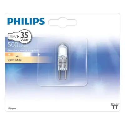 PHILIPS ŽÁROV.HALOG.KAPSLE 25W GY6.35 12V ČIRÁ BLISTR