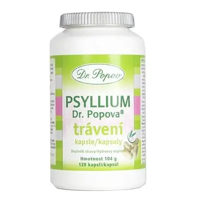 Psyllium Dr. Popova TRÁVENÍ kapsle, 120 ks