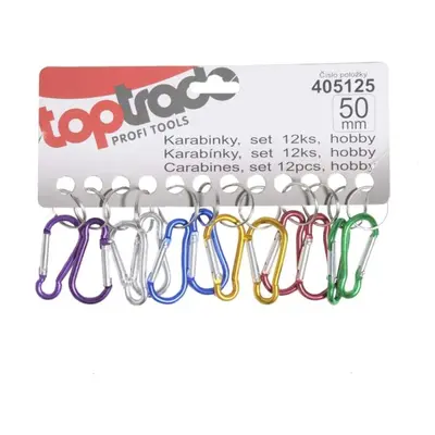 TOPTRADE karabinky, set 12ks, 45mm x 4 mm,hobby