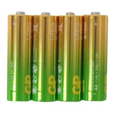 baterie GP Ultra Alkaline, LR6, tužka AA, blistr, 4 ks, 1,5 V