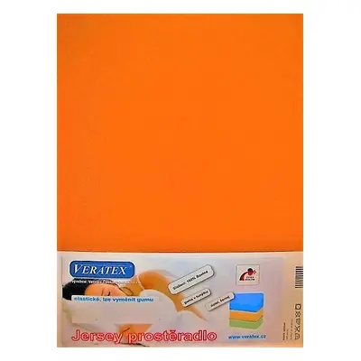 veratex Jersey prostěradlo 80x200/25 cm (č.23-oranžová)