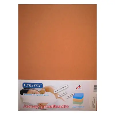 veratex Jersey prostěradlo 80x200/25 cm (č.34-sv.rezavá)