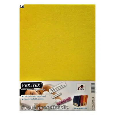 veratex Froté prostěradlo 100x200/25cm (č. 6-stř.žluté)