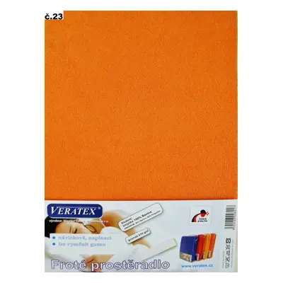 veratex Froté prostěradlo 140x200/20 cm (č.23-oranžová)