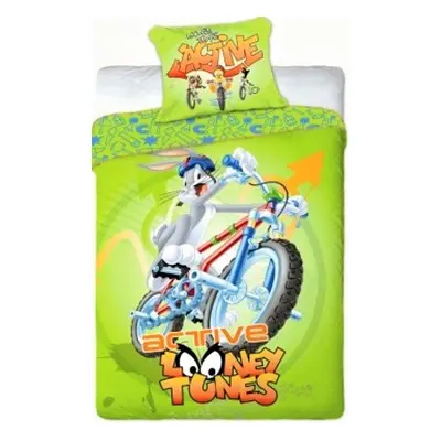 veratex Povlečení Looney Tunes active 140x200 (zelené)