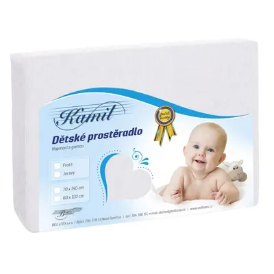 veratex Dětské jersey prostěradlo bílá 60x120 cm