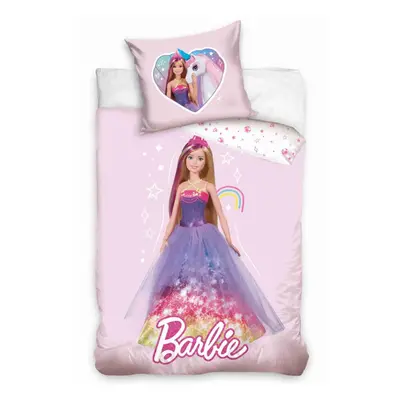 Greno Povlečení do postýlky 100x135+40x60 Barbie Princezna