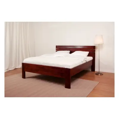 Postel BMB Ella Lux - Průběžný buk Rozměr: 180x210 cm, Provedení rohů: Rovné, Moření: 78 - Bordó