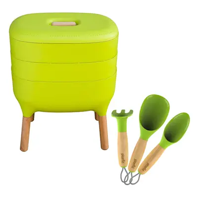 Plastia Set ZELENÝ - Vermikompostér + Pěstební set 50,5 cm 38 cm