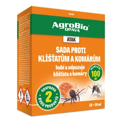 AgroBio Atak- sada proti klíšťatům 50+50 ml