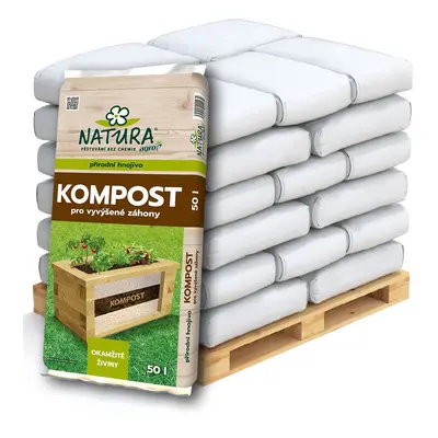 AGRO CS NATURA Kompost pro vyvýšené záhony Paleta 51 x 50 l