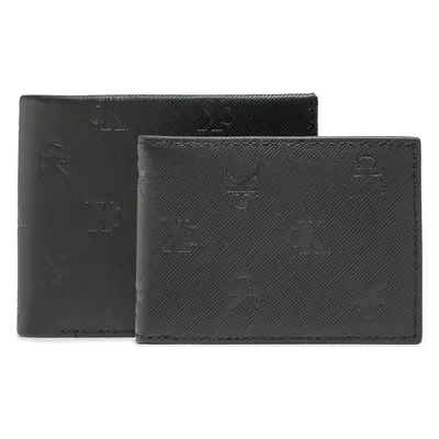 Velká pánská peněženka Calvin Klein Jeans Monogram Soft Bifold+Card Aop K50K510438 Černá