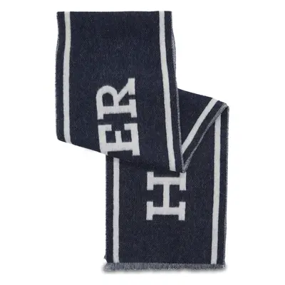 Šál Tommy Hilfiger Monotype Scarf AM0AM11738 Tmavomodrá