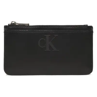 Pouzdro na kreditní karty Calvin Klein Jeans Sleek Coin Purse Solid K60K610338 Černá