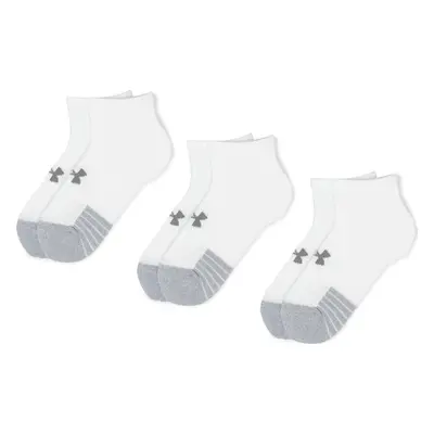 Sada 3 párů nízkých ponožek unisex Under Armour Heatgear Lo Cut Sock 1346753-100 Bílá